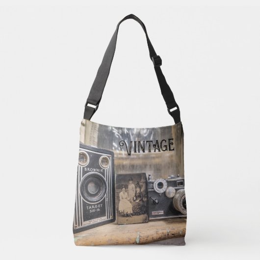 camera's met  print crossbody tas (Voorkant)