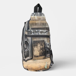  camera's met  print sling bag