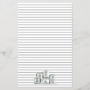  camera's met zwarte led-briefpapier