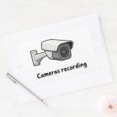 cameras recording rechthoekige sticker (Envelop)