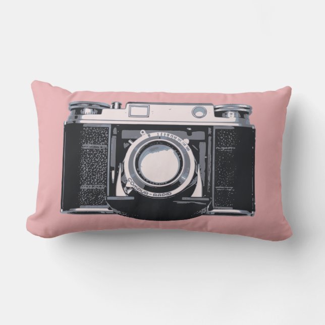  camera's Retro Old Pink Hipster Classic Kussen (Voorkant)