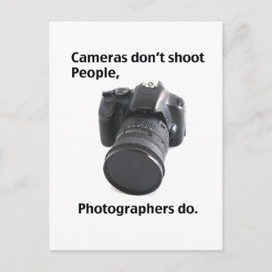 Camera's schieten geen mensen neer briefkaart
