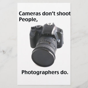 Camera's schieten geen mensen neer briefpapier