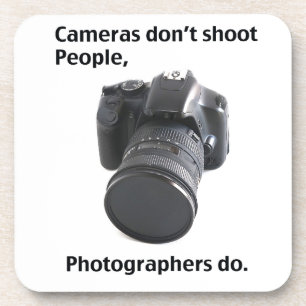 Camera's schieten geen mensen neer onderzetter
