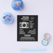 Camerictogram, fotograaf, fotografische hire flyer (Enkel)