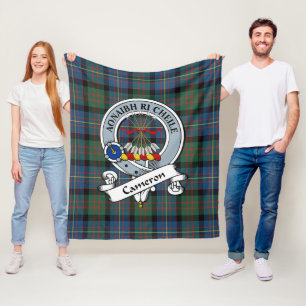 Cameron Erracht Ancient Clan Badge Tartan Pset Fleece Deken