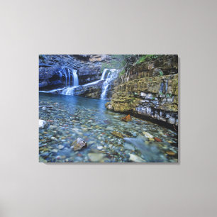 Cameron Falls in Waterton Lakes Nationaal Park in Canvas Afdruk