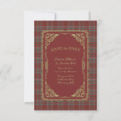 Cameron Lochiel Scottish Tartan Save The Date (Voorkant)