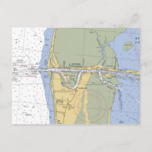 Cameron Louisiana Nautical Harbor Chart briefkaart