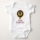 Cameron Scottish Crest Tartan Clan Name Clothes Romper (Voorkant)
