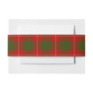 Cameron Scottish Tartan Belly Band Uitnodigingen Wikkel