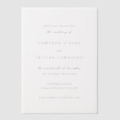 Cameron Simple Modern Wedding Save the Date Vellum Uitnodigingen (Voorkant)