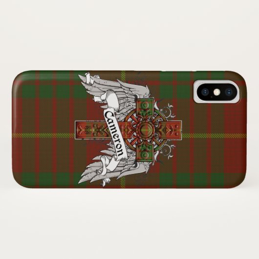 Cameron Tartan Cross Case-Mate iPhone Case (Achterkant (horizontaal))