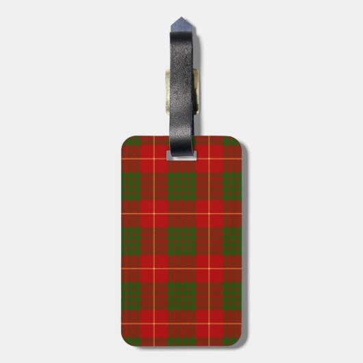 Cameron Tartan Pattern Bagagelabel (Achterkant verticaal)