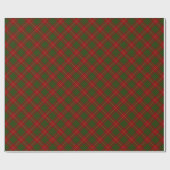 Cameron tartan red green plaid cadeaupapier (Vlak)