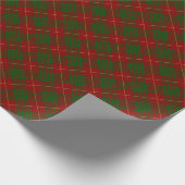 Cameron tartan red green plaid cadeaupapier (Hoek)