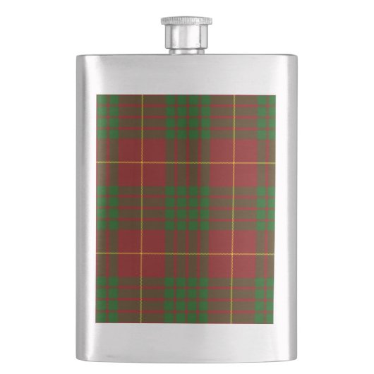 Cameron tartan red green plaid flacon (Voorkant)