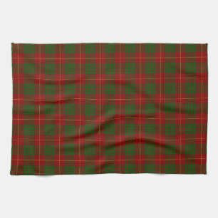 Cameron tartan red green plaid theedoek