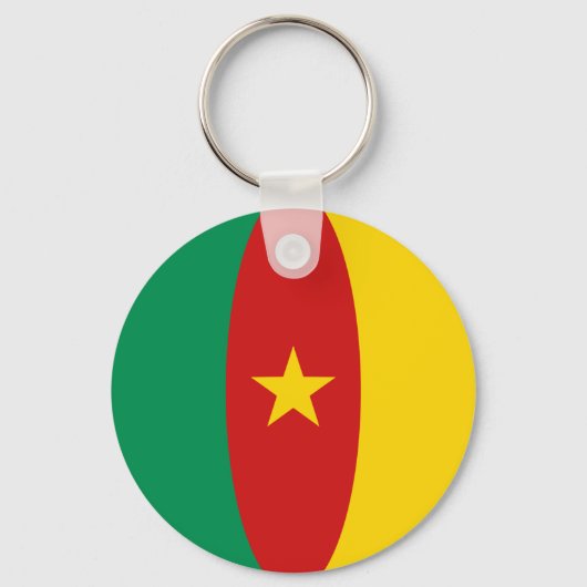 Cameroon Fisheye Flag Sleutelhanger (Voorkant)