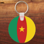 Cameroon Fisheye Flag Sleutelhanger (Voorkant)