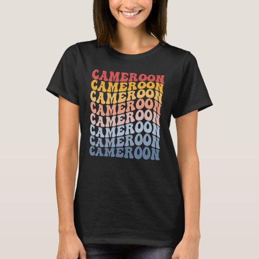 Cameroon Groovy Retro Cameroonian T-shirt (Voorkant)