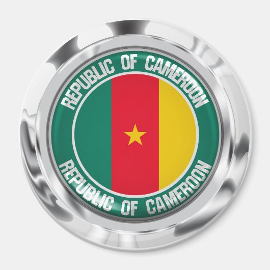 Cameroon Round Emblem Magneet (Voorkant)