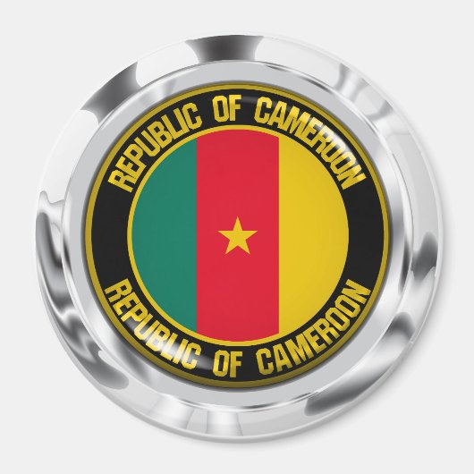 Cameroon Round Emblem Magneet (Voorkant)