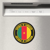 Cameroon Round Emblem Magneet (Insitu (Vaatwasser))