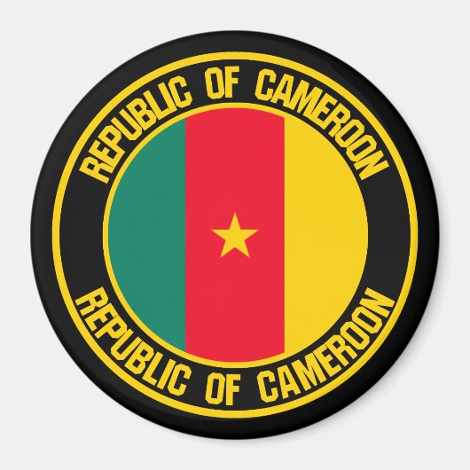 Cameroon Round Emblem Magneet (Voorkant)