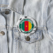 Cameroon Round Emblem Ronde Button 7,6 Cm (In situ)