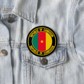 Cameroon Round Emblem Ronde Button 7,6 Cm (In situ)