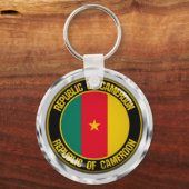 Cameroon Round Emblem Sleutelhanger (Voorkant)