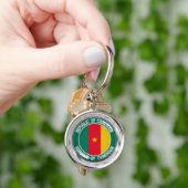 Cameroon Round Emblem Sleutelhanger (Hand)