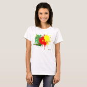 Cameroon Splash White T-shirt (Voorkant volledig)