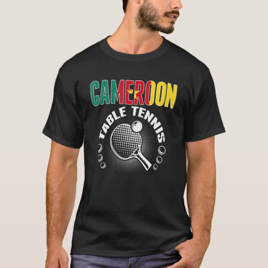 Cameroon Table Tennis Support Cameroonian Ping T-shirt (Voorkant)