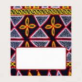 Cameroon Toghu Patroonplaat Visitekaartjes (Buitenkant ongevouwen)