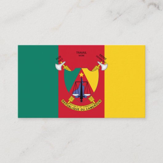 Cameroonian Flag & Coat of Arms, Flag of Cameroon Visitekaartje (Voorkant)