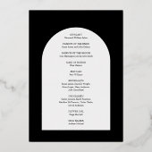 Camila Arch Programme de mariage moderne (Verso)