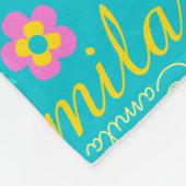 Camila personaliseren korte naam aqua roze deken (Hoek)