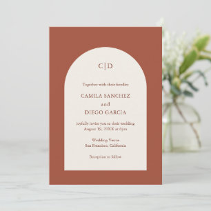 Camila Rust Arch Moderne bruiloft Kaart