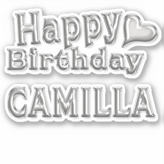 Camilla Happy Birthday Autocollants (Devant)