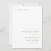 Camille Antiek Gold Modern Wedding Kaart (Voorkant)