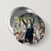 Camille Desmoulins van Felix-Joseph Barrias Ronde Button 7,6 Cm (Voorkant /achterkant)