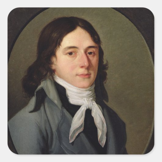 Camille Desmoulins Vierkante Sticker (Voorkant)