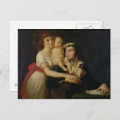 Camille Desmoulins zijn vrouw Lucile en hun Briefkaart (Voorkant / Achterkant)