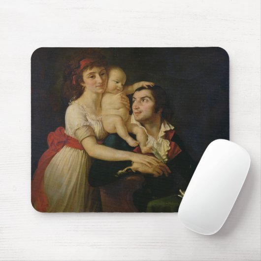 Camille Desmoulins zijn vrouw Lucile en hun Muismat (Met muis)