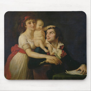 Camille Desmoulins zijn vrouw Lucile en hun Muismat