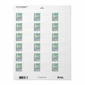 Camille Grimshaw Mermaid Étiquettes de adresse Mar (Feuille entière)