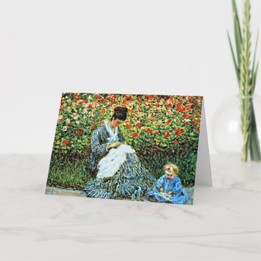 Camille Monet and Child, populair schilderij Kaart (Voorkant)