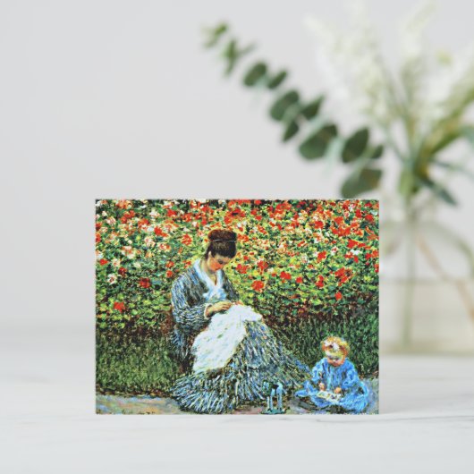 Camille Monet en Child Briefkaart (Staand voorkant)